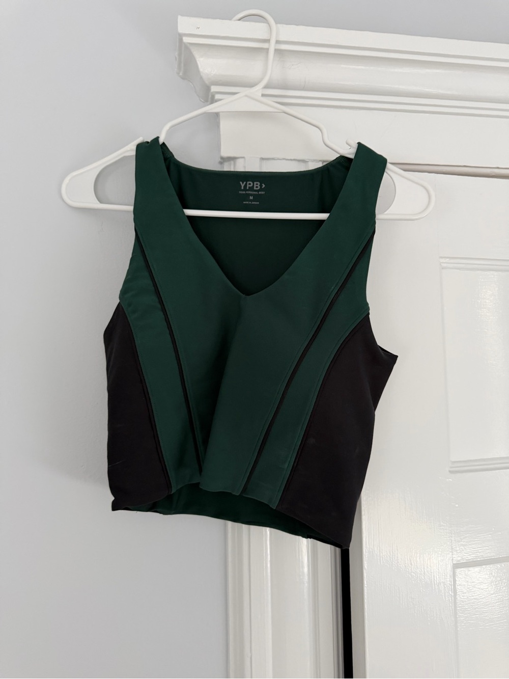 Abercrombie’s YPB Forest Green & Black V-Neck Tank